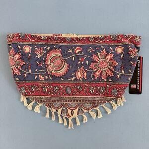 NWT Polo Jeans Co. Ralph Lauren Bandana Crop Sleeveless Red Blue Floral Top